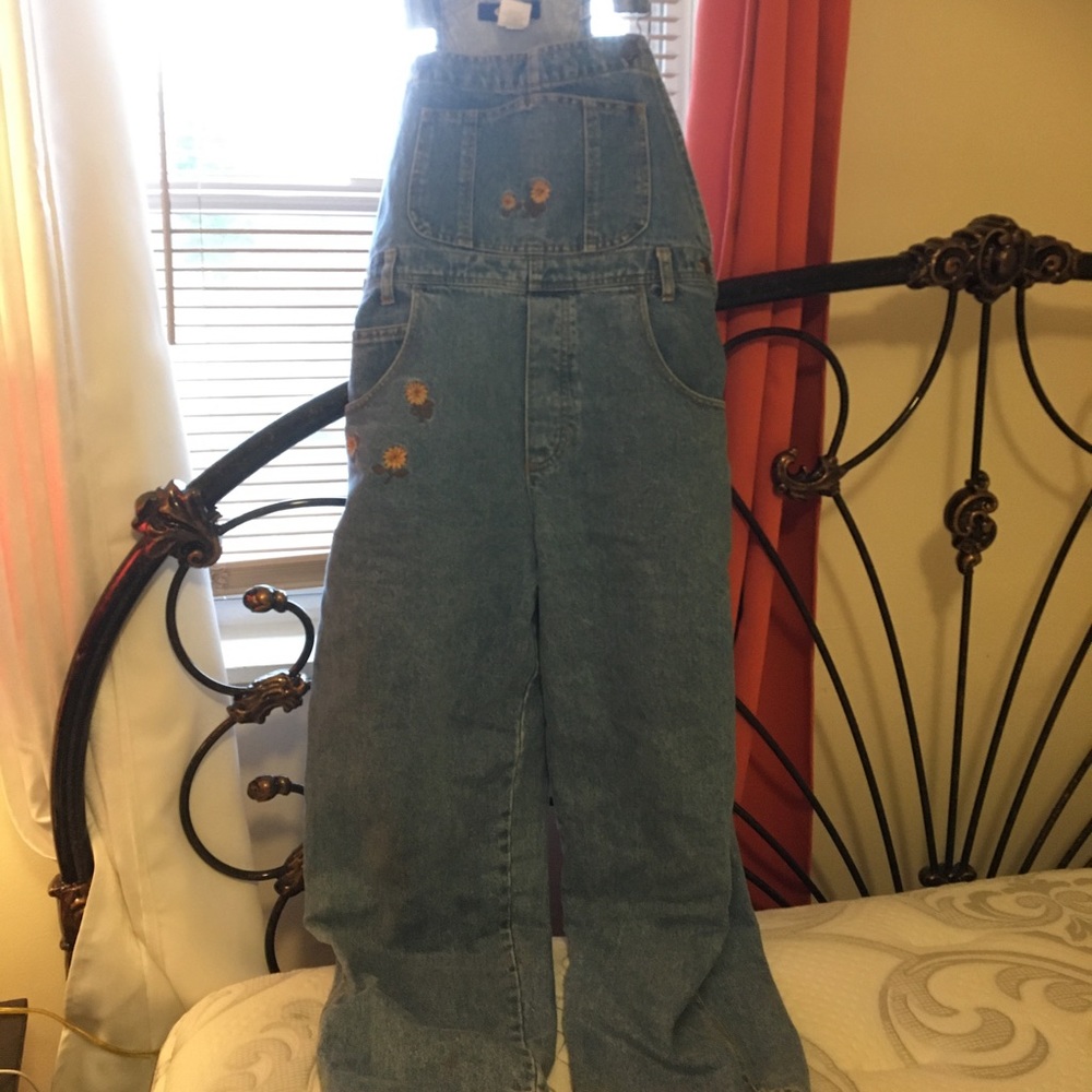 Jordache Denim Vintage Sunflower Overalls